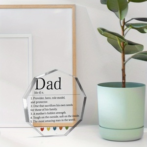 Acrílico papá Acción de Gracias octogonal placa conmemorativa recuerdo transparente contiene bendiciones sinceras apoyo personalización - Product Image 3