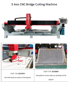 Scie à pont monobloc CNC 4 axes AITAO, routeur à pierre, machine de découpe de granit et de marbre, moteur écologique 15 kW, engrenage 45 degrés - Product Image 6