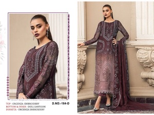 Traje de Salwar de colección festiva y de fiesta exclusivamente pakistaní con Dupatta para mujer disponible a precio de exportación - Product Image 5