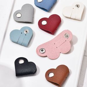 Reusable Heart Cable Keeper Soft Leather Cord Organizer Multi-color Cable <b>Wrap</b> for Charging Cable - Product Image 4