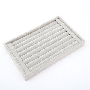 ถาดวางเครื่องประดับสร้อยคอกำมะหยี่ดีไซน์ใหม่ลิ้นชักตั้งโชว์เครื่องประดับสีเทากล่องเก็บของ - Product Image 5