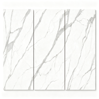Carreaux de sol en céramique blancs, imperméables, légers, imitation brique, texture moderne, design contemporain, 1200x2400mm pour salons