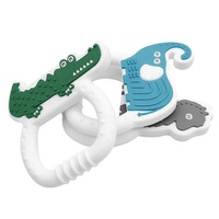 Offre Spéciale unisexe bébé Silicone anneau de dentition jouet doux écologique sucette éléphant forme de qualité alimentaire caractéristiques pour les nouveau-nés tout-petits