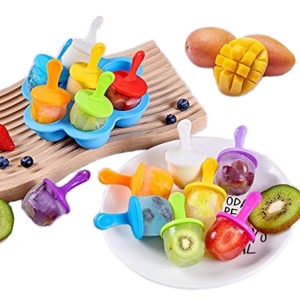 Best Selling Bpa Free Popsicle Mold for Baby DIY Ice <b>Maker</b> Silicone Ice <b>Cream</b> Mold - Product Image 3