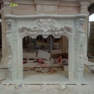 Usine Onlyart Décoration de maison moderne sur mesure Italie Pierre naturelle Conception simple Cheminées <span class=keywords><strong>en</strong></span> pierre Surround - Product Image 4