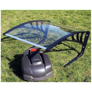 Tondeuse à gazon robotique <span class=keywords><strong>Garage</strong></span> Porche Auvent Pluie et Neige Fenêtre de Protection Auvent Ombre Porte Toit avec Cadre Métallique pour Shed Car Utilisation - Product Image 1