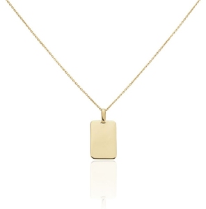 Inspirar joyería al por mayor personalizado grabar palabras etiquetas collar personalizar rectángulo colgante collar joyería de acero inoxidable - Product Image 1