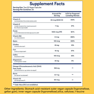 Lifeworth Private Label Hormoonbalans Ondersteuning Prenatale <span class=keywords><strong>Capsules</strong></span> Met Dha Folaat Vitamine D3 B12 - Product Image 4