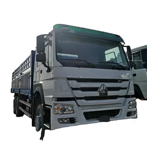 SINOTRUK 8x8 All Wheel Drive Used HOWO Trucks 6x4 10 wheel Light Fence Sidewall Box Van Cargo Truck