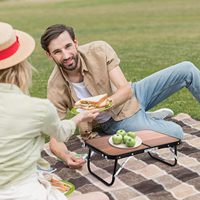 Table de camping et de plage pliable en alliage d'aluminium, mini, portable, ultra-légère, mobilier de repas d'extérieur, design minimaliste 1