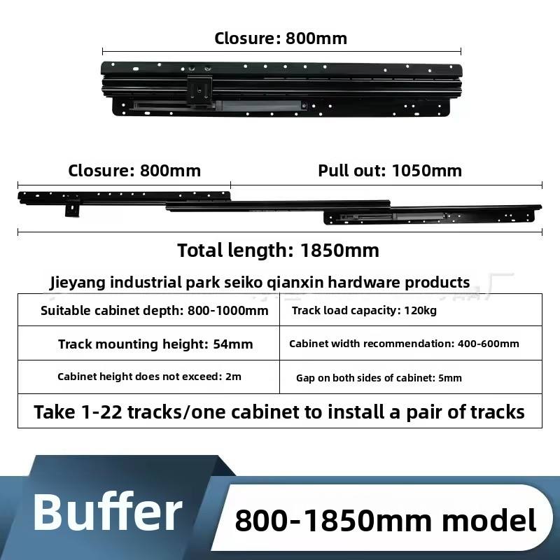 Staircase buffer damping slide rail