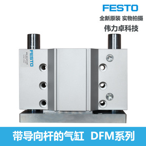 Festo Cylinder DFM Series With Guide Rod Pneumatic Steel Body Standard - Product Image 4