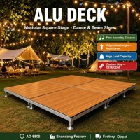 Système de terrasse modulaire en WPC à hauteur réglable, imperméable, résistant aux UV, à emboîtement, pour extérieur, patio, jardin, piscine