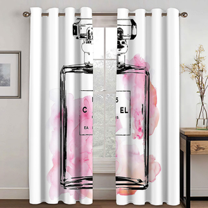 <span class=keywords><strong>Tende</strong></span> oscuranti della finestra di progettazione di marca di modo del tessuto della rosa rossa stampata abitudine di stile classico all'ingrosso all'ingrosso - Product Image 2