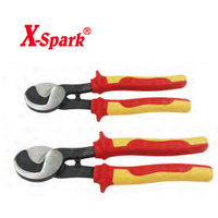 Pince à câble électrique isolée X-Spark VDE 1000V 250MM, qualité bricolage, plastique moulé, acier au chrome-vanadium, mesure métrique, OEM
