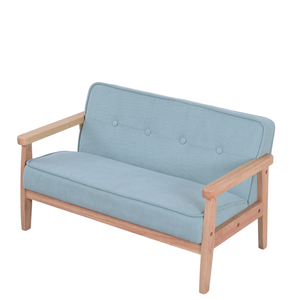 Sillón Infantil Doble Moderno Mikahome, Silla de Comedor con Estructura de Madera y Tapicería de Pana Suave para Niños Pequeños - Product Image 6