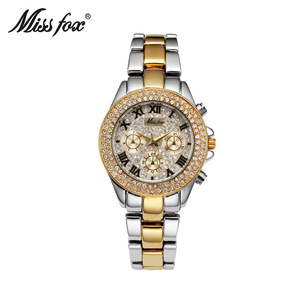นาฬิกาข้อมือสโตนส์ บลิง โรสโกลด์ ชุบทอง 18K สำหรับผู้หญิง ตัวเลขโรมัน - Product Image 6