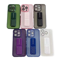 Coque de téléphone à cadre de lentille électrolytique Offre Spéciale Design de support paresseux Compatible avec pour Samsung et pour iPhone