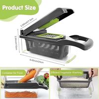 Groothandel Multifunctionele Handmatige Plastic PP Groente- en Fruit Snijder 14-in-1 Spiralizer Shredder Uiensnijder Hakker Handrasp