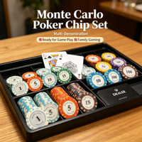 Jiacrysta – Lot de jetons de poker personnalisés en composite d'argile, vierges, en argile lourde, avec logo personnalisé pour les tournois de casino et les jeux de cartes à domicile