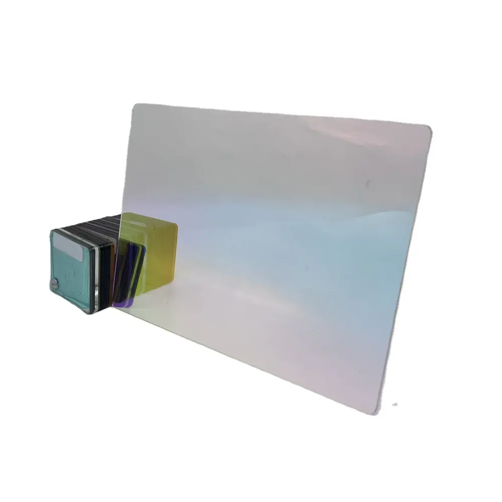 양면 아크릴 시트 PMMA 무지개 빛깔의 여러 가지 빛깔의 보드 아크릴 다채로운 무지개 플라스틱 거울 장식