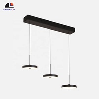 Lustres suspendus en métal pour salle à manger, noir, escalier d'hôtel, LED décoratifs, luxe, modernes
