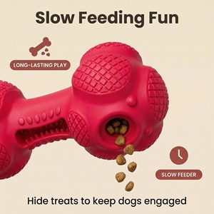 Juguete Masticable para Perros Personalizable con Sonido, Ecológico, en Forma de Hueso, de Lujo y Casual, Resistente a Mordidas, de Goma, para Limpieza Dental - Product Image 4