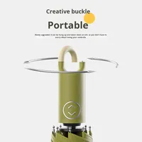 Nouveau parapluie créatif à poignée en forme d'anneau pour femmes, pliable en trois parties, portable, protection solaire et personnalisable