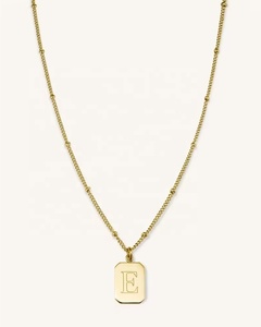 Rectángulo madre bebé encanto collar <span class=keywords><strong>cadena</strong></span> chapado en <span class=keywords><strong>oro</strong></span> collar <span class=keywords><strong>de</strong></span> acero inoxidable para mujeres joyería regalos - Product Image 3