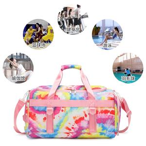 Dance Gym Bags Waterproof Tie Dye pink Duffle Bag Multifunction Travelling Bags for <strong>Women</strong> Fitness <strong>Gymbags</strong> - Product Image 2