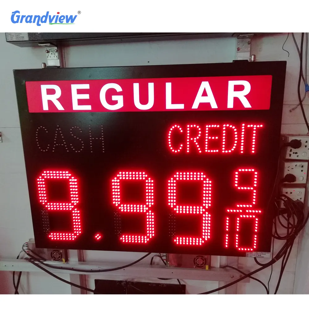 Personalizado 888,8 led rojo precio de combustible señal panel de la Junta de precio de gas firma para la venta