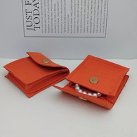 Sac en flanelle microfibre véritable personnalisé, directement de l'usine, avec bordure latérale et fond, pour emballage de bijoux, rangement de bracelets et badges, petit sac en tissu