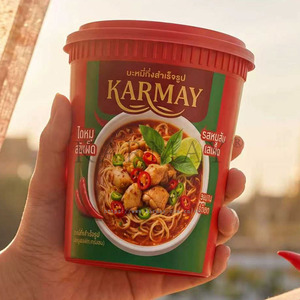 บะหมี่กึ่งสำเร็จรูปคาร์เมย์ รสกุ้งไทย แมม่าหยัม ถ้วยพลาสติกพร้อมฝาปิด ถ้วย PP ทรงกลม 525 มล. พร้อมส้อม - Product Image 3