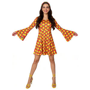 L <strong>Plus</strong> <strong>Size</strong> Ethnic Print Women's Dress <strong>70s</strong> 80s Retro Disco Costume Halloween Party Performance <strong>Outfit</strong> Carnival Costume Vestidos - Product Image 3