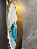 Miroir personnalisé cadre circulaire en métal cadre de miroir rond en aluminium brossé cadre de miroir cadres photo profil vente en gros