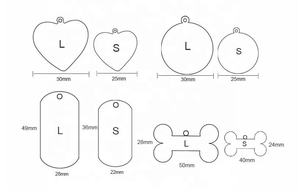 Stainless Steel Customized Engraved Pet Name Phone Adress Jewelry Custom Pet Cat Collar Bone Shaped Tags Dog ID Tags - Product Image 3