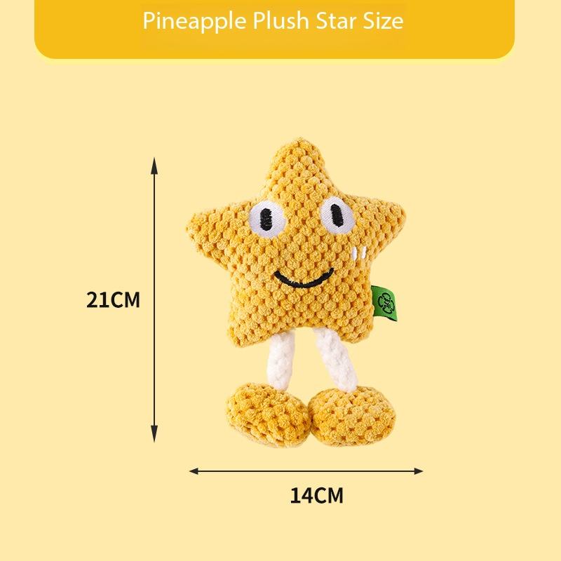 Taille de l'étoile en peluche ananas