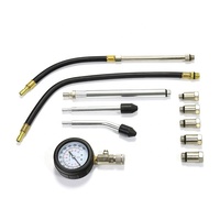 Kit de probador de compresión de motor de gasolina, probador de compresión de cilindro de motor de 300 Psi, manómetro con M10 M12 M14 M16 M18