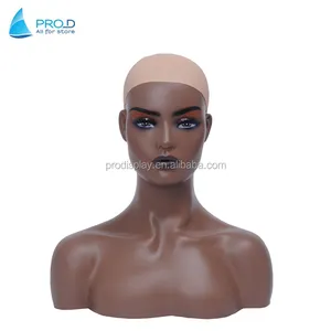 Perruque de <span class=keywords><strong>tête</strong></span> américaine avec coiffe <span class=keywords><strong>à</strong></span> épaule, modèle pour l'afrique <span class=keywords><strong>et</strong></span> les états-unis avec présentoir de maquillage, populaire, - Product Image 2