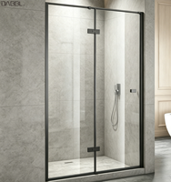 Porte de douche à charnière en verre trempé de 8 mm pour salle de bain et hôtel – Cabine de douche moderne personnalisée en promotion
