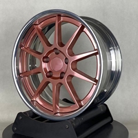 Liquidation Spéciale en Stock Prêt à Expédier Jantes Forgées 2 Pièces 18x8 18x11 5x120.65 Or Rose pour Chevrolet Nova 1966