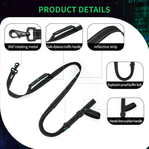 Verstellbare Personalisierte Nylon-Gürtel-Hundefreilaufleine mit Seilbefestigung für Laufen, Spazieren oder Wandern - Product Image 5