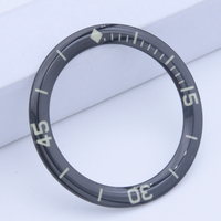 WYGICOO Lunette de montre personnalisée faite à la main, de luxe, biseautée, avec impression verte luminescente, en verre saphir incliné, modèle JP-A113