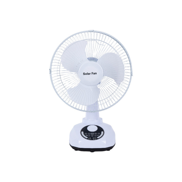 12-inch Mini Solar-powered Digital Plastic Brushless Motor Eco-Friendly 12-Speed Remote+Touch Control 6-8 Hours Runtime Fan