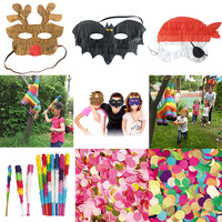 DAMAI personnalisé licorne thème fête Pinata pour fête décor masque confettis cheval Pinata pour fête d'anniversaire Photo accessoires emballage cadeau