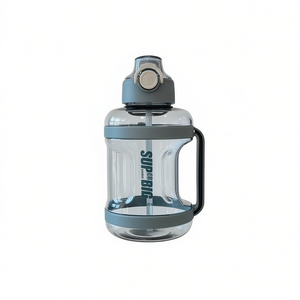 Botella de Agua Reutilizable Ecológica de Boca Ancha de Plástico de 32 oz Personalizada con Pajita para Gimnasio, Deporte y Bicicleta - Product Image 1