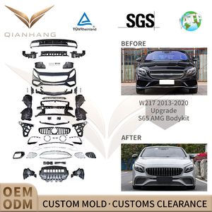 Kit carrosserie W217 style S65 pour coupé Classe S S320 S400 S450 C217 – Amélioration pare-chocs avant et arrière, calandre, diffuseur, kit de lifting - Product Image 2