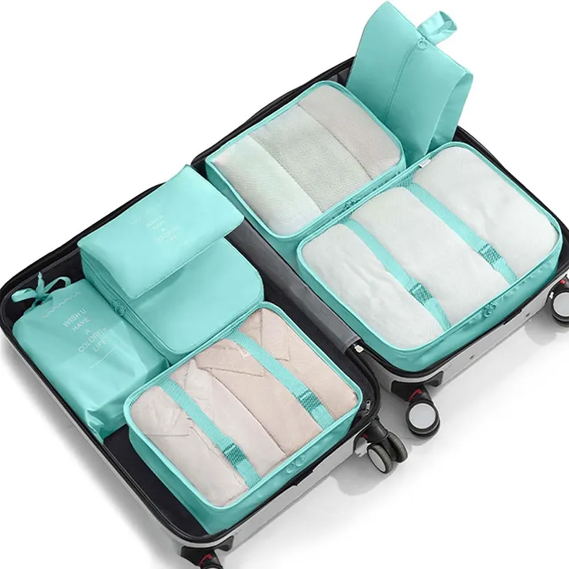 Borsa portatile per l'organizzazione di bagagli da lavoro da 7 pezzi valigia abbigliamento biancheria intima per la classificazione delle scarpe