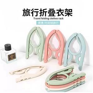 Cintre pliant pour vêtements, forme aile de mouette, type crochet, portable pour les voyages et la maison, beige, rose nordique, bleu nordique, vert nordique - Product Image 4
