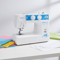 JUKKY 6624 Mini machine à coudre automatique multifonctionnelle pour la maison, portable, couture droite, bras libre, moteur puissant